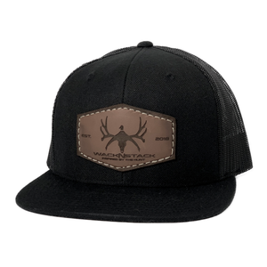 Hexagon Leather Patch Mesh Back Hat